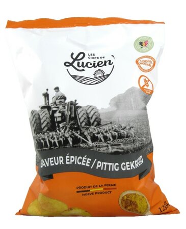 Chips van Lucien - Pittig gekruid 125gr