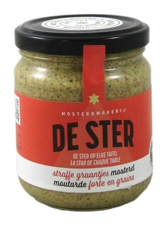 Mosterd De Ster Straffe met graantjes 210g
